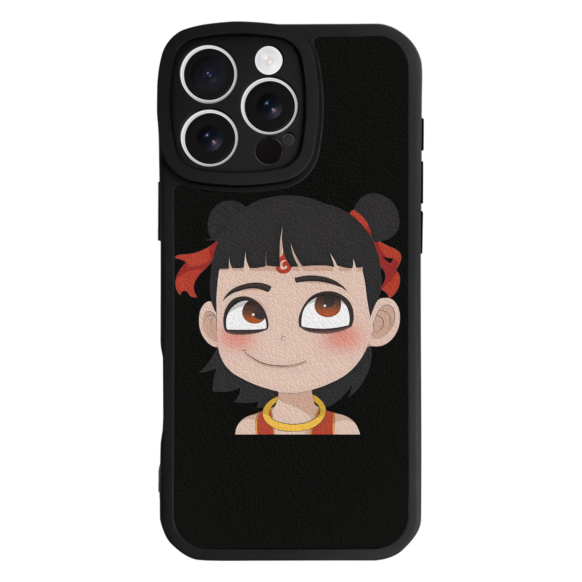 （画像用） Ne Zha 2 ナタ 魔童の大暴れ 【iPhone 16シリーズ対応】シリコンスマホケース（レザー調） 材質：シリコン